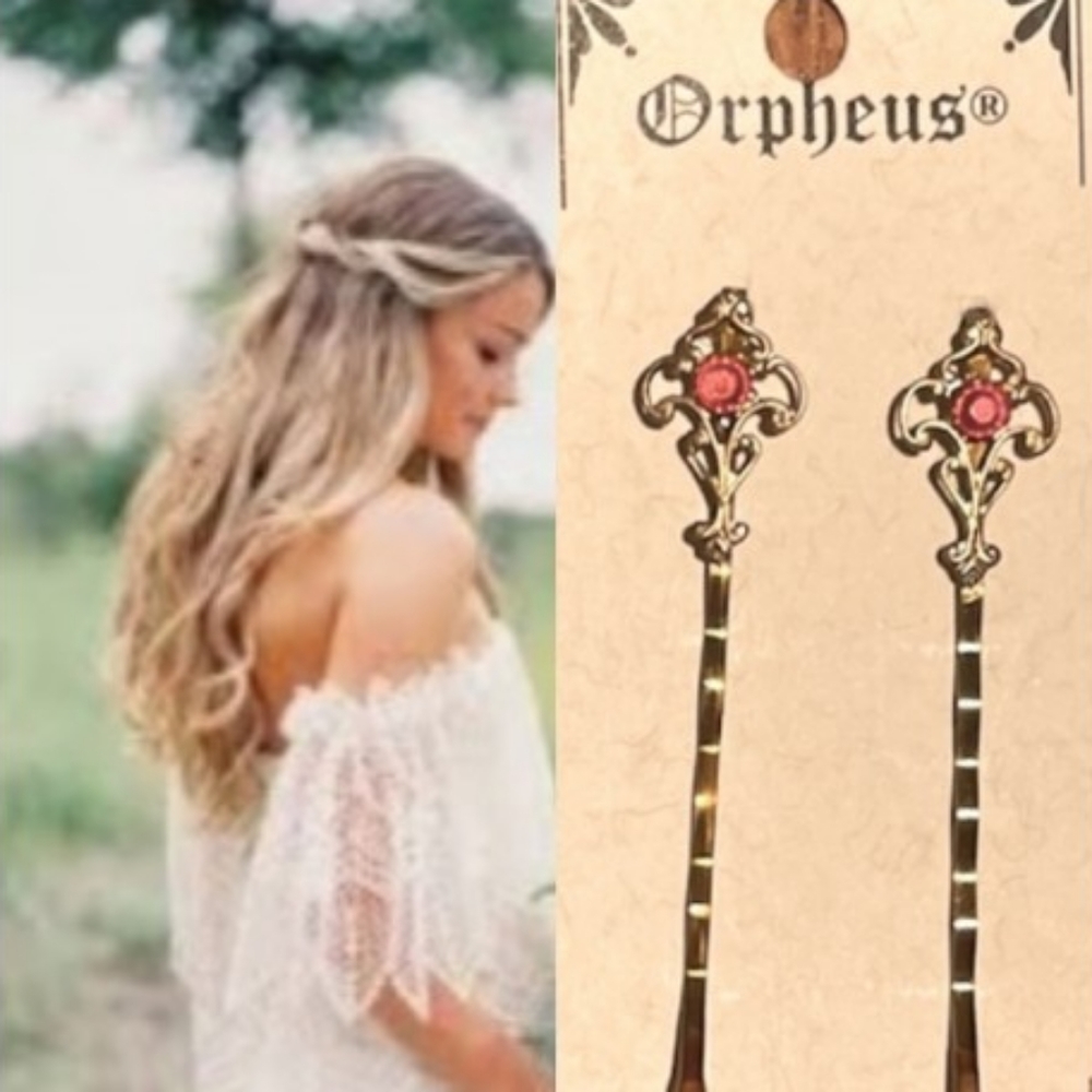 Hair Clip Fleur De Li Bobby Pin Reproduction Romantic Vintage Style Hair Jewelry